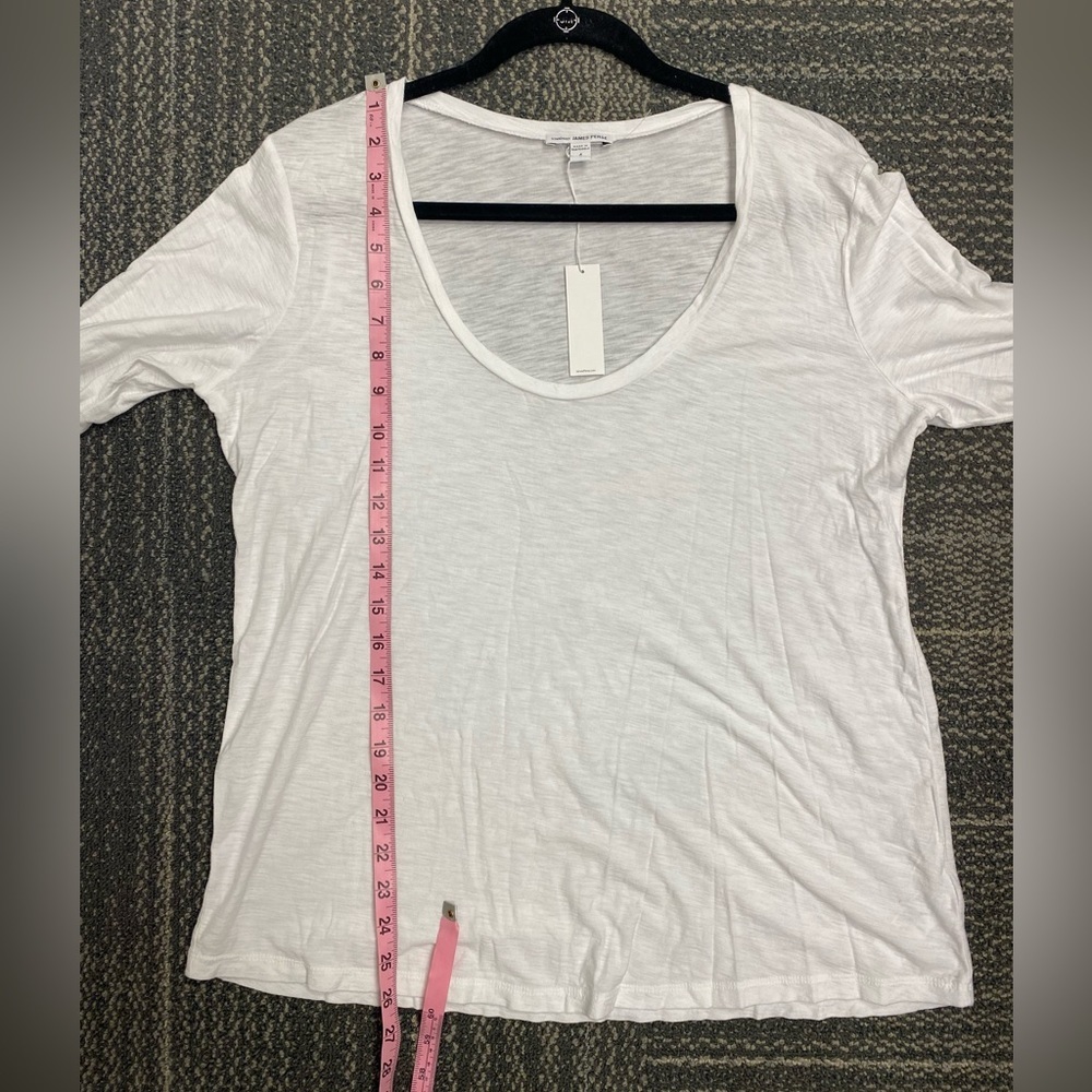 NWT Standard James Perse White Slub Knit Long Sleeve Tee Size 4/XL - Picture 10 of 10